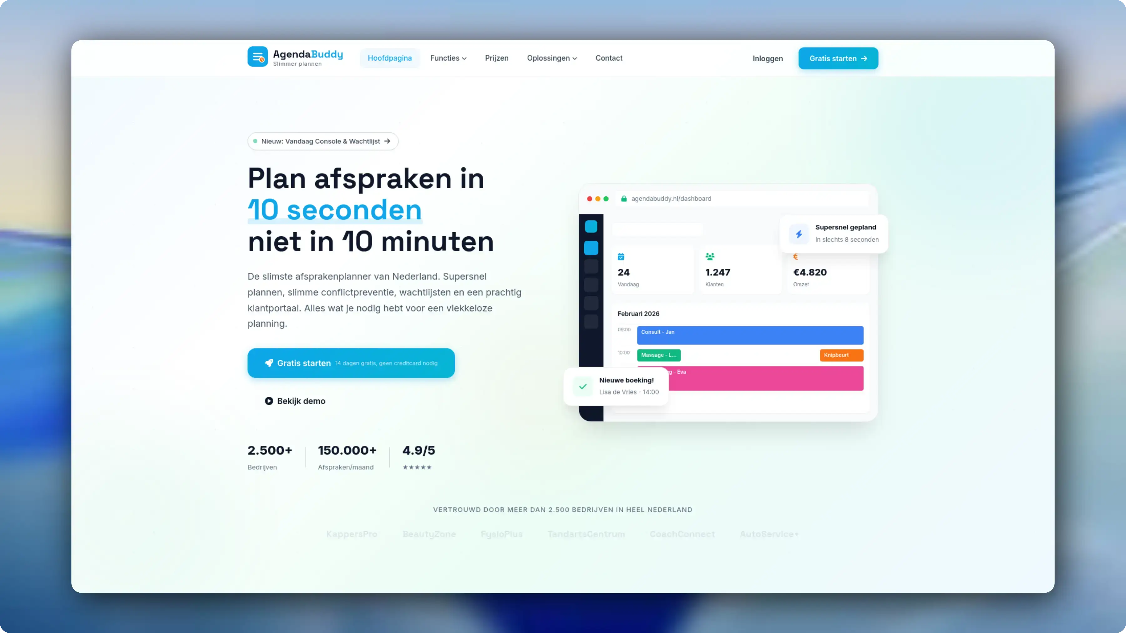 Screenshot van AgendaBuddy