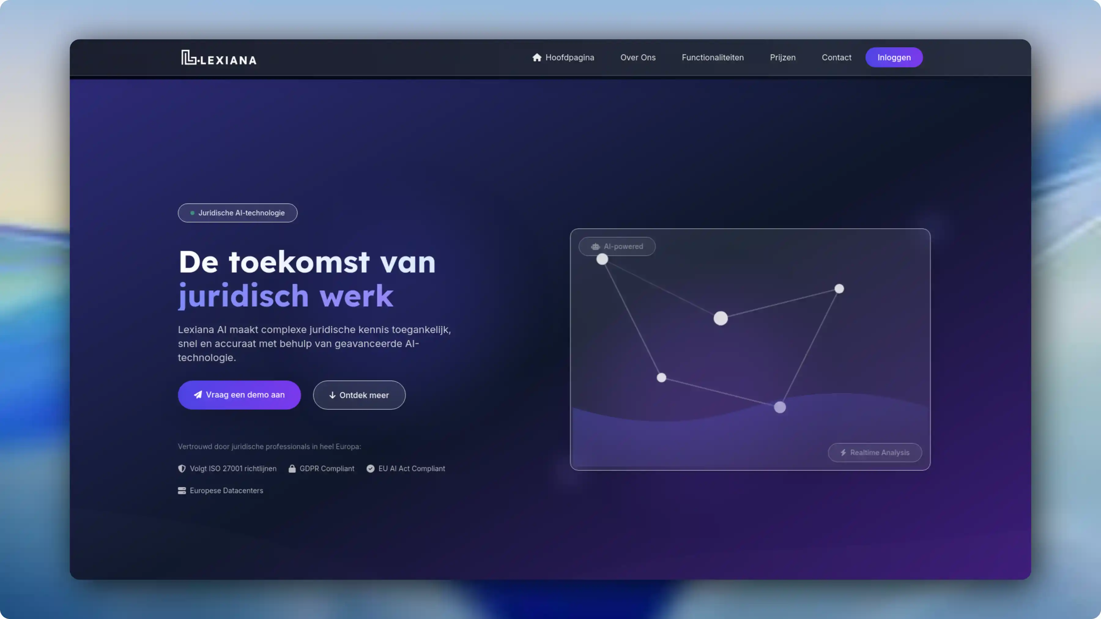 Screenshot van Lexiana AI